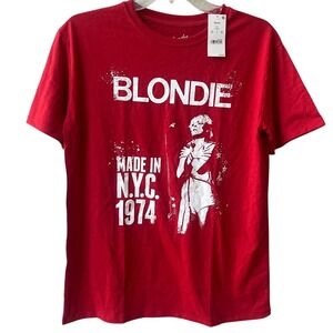Blondie Short Sleeve Graphic T Shirt Girls XL 14 Red Comfy Casual NWT
